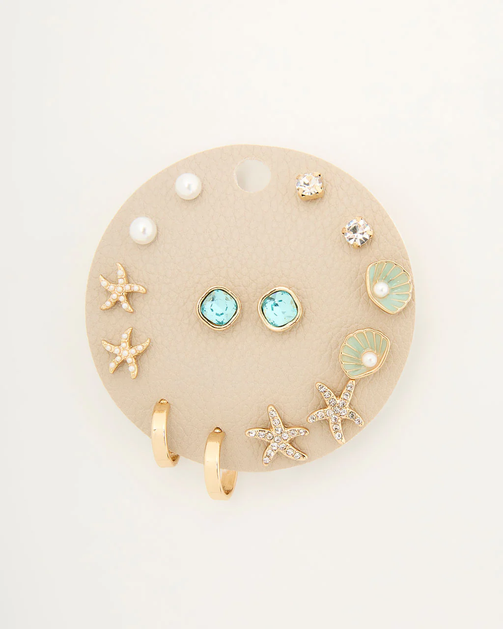 Tide Whisper Starfish And Shell Earring Stud Set