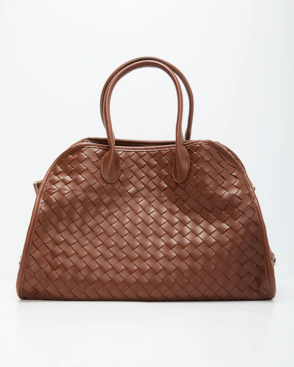 Blythe Woven Leather Satchel Bag