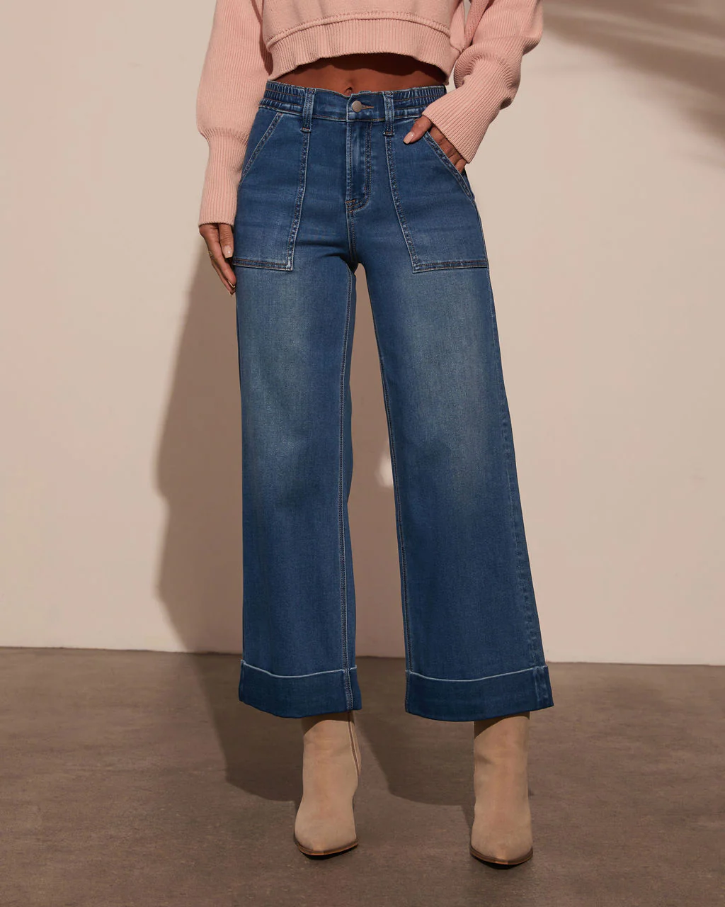 Decklan Super Stretch High Rise Wide Leg Jeans