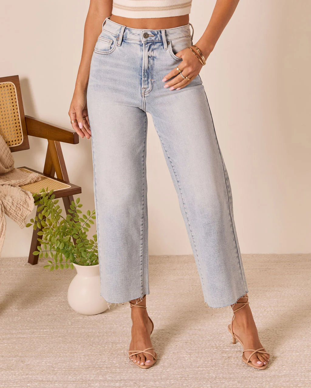 San Gabriel Super Stretch High Rise Wide Leg Jeans
