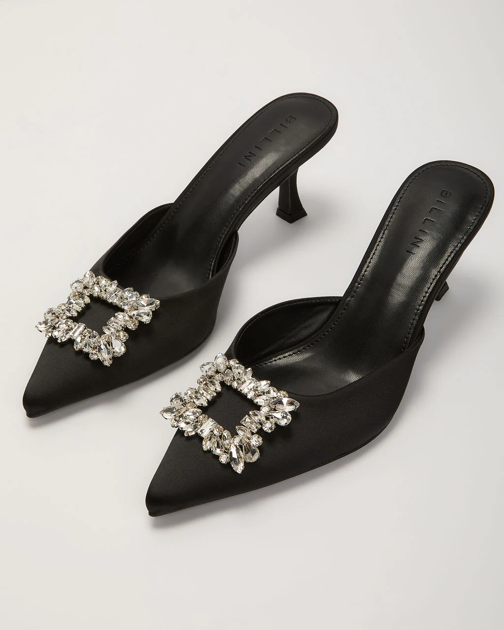 Lets Dance Rhinestone Buckle Mule