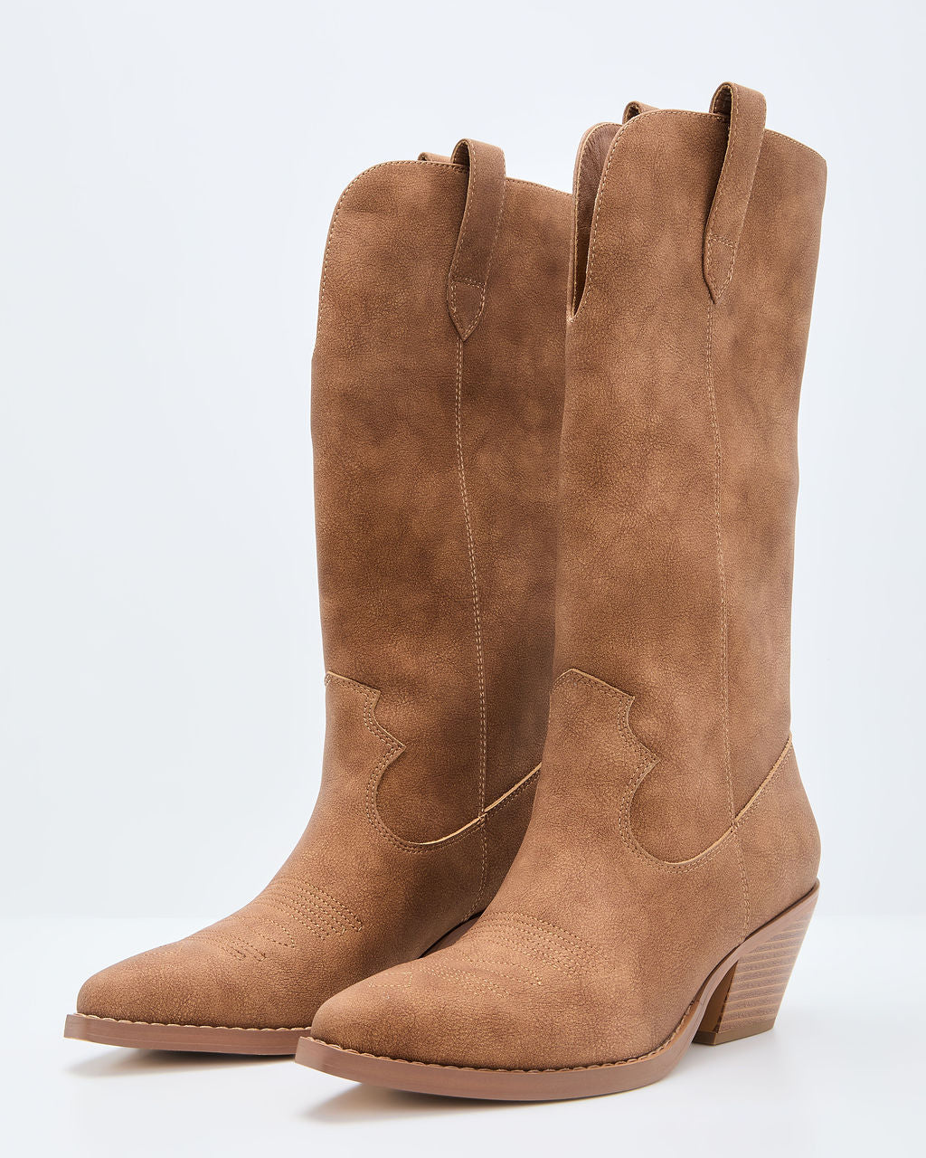 Saydie Faux Leather Western Boots