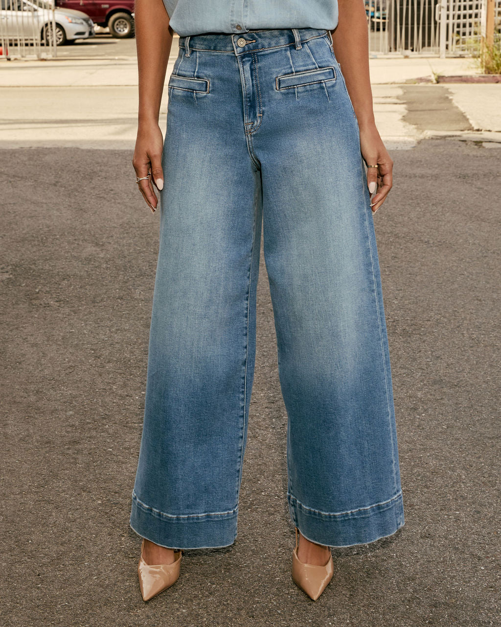 Fresh Cut Wide Leg Jeans