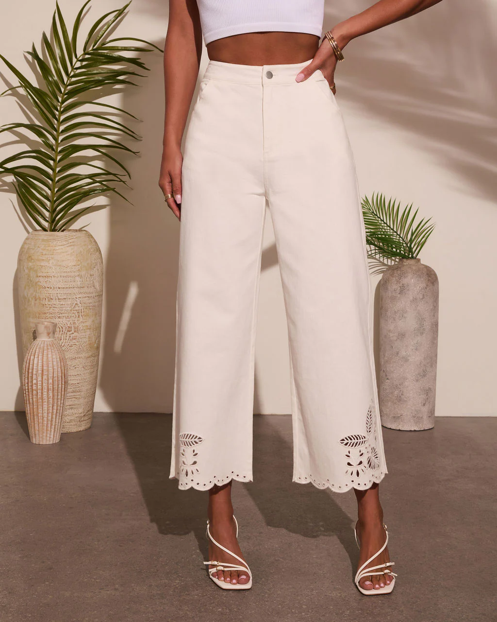 Breezy Ritual Eyelet Scallop Jeans