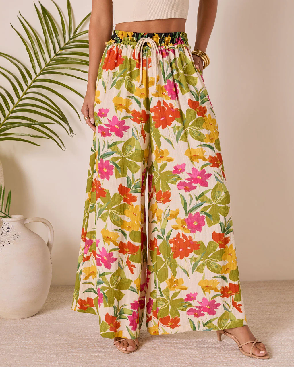 Betsie Drawstring Floral Pants