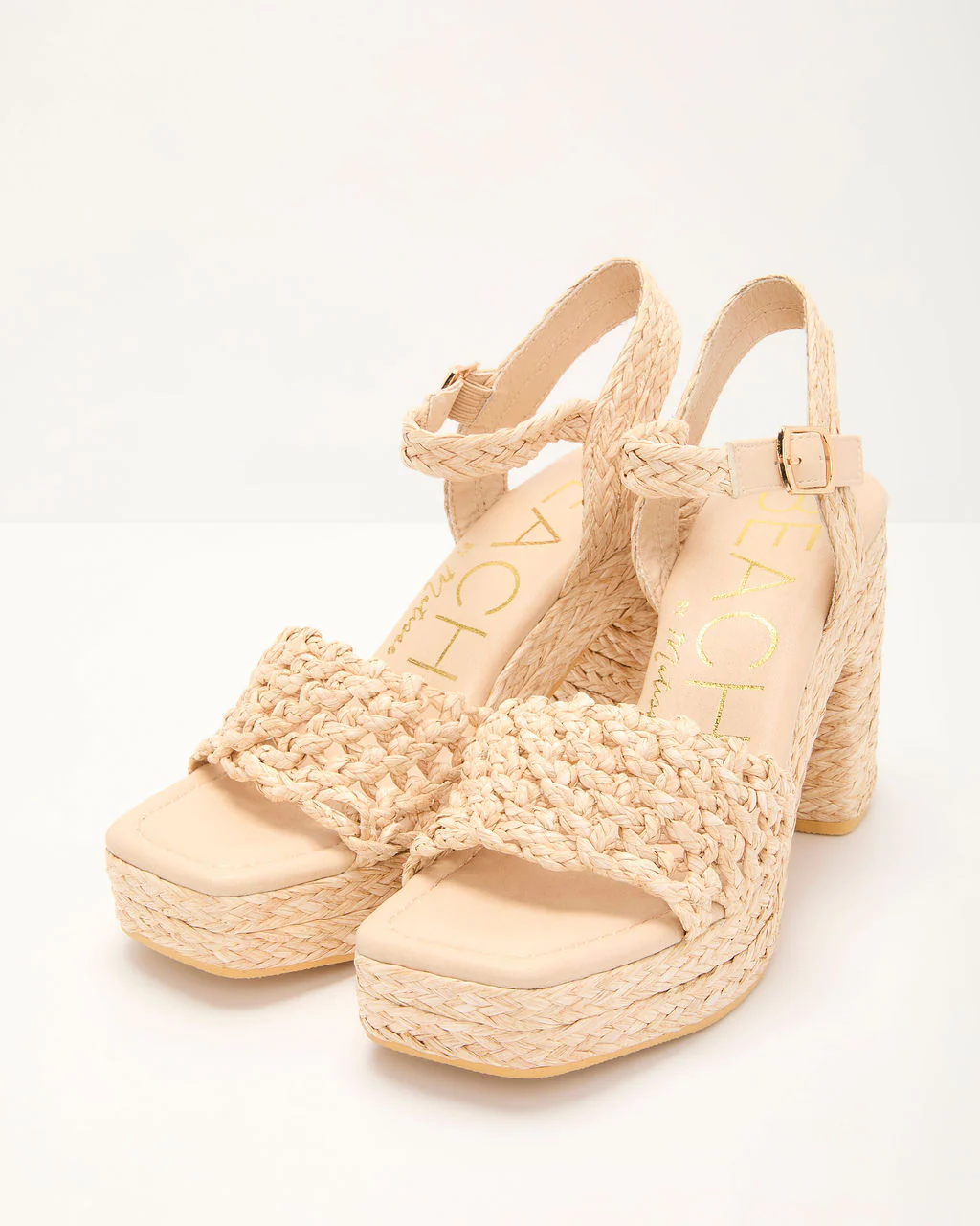 Normani Raffia Heeled Sandal