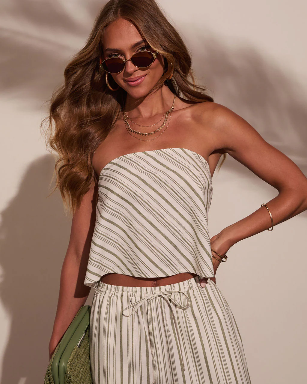 Myah Striped Crop Top