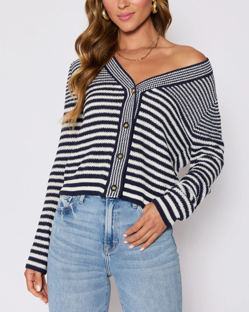 Cape Cod Striped Cardigan
