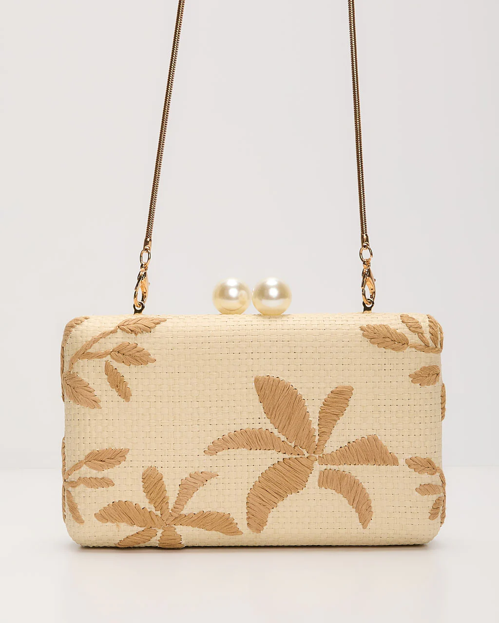 Voyage On Woven Straw Clutch