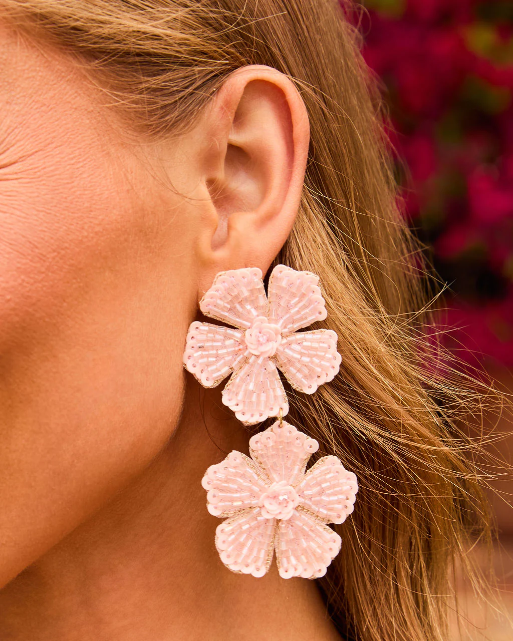 Alinda Beaded Flower Earrings